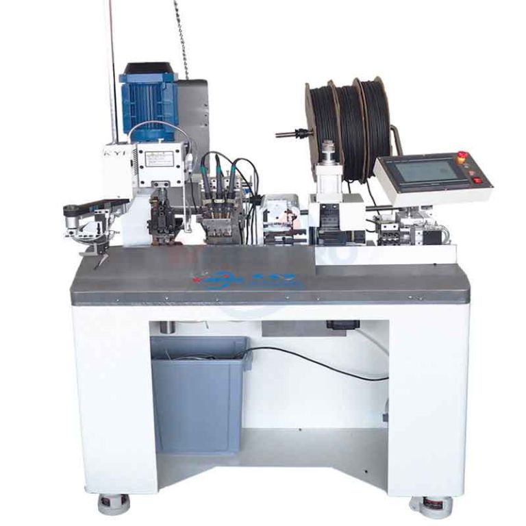 TS-M03 Multi cores cable strip terminal crimp and heat shrink tube cut ...
